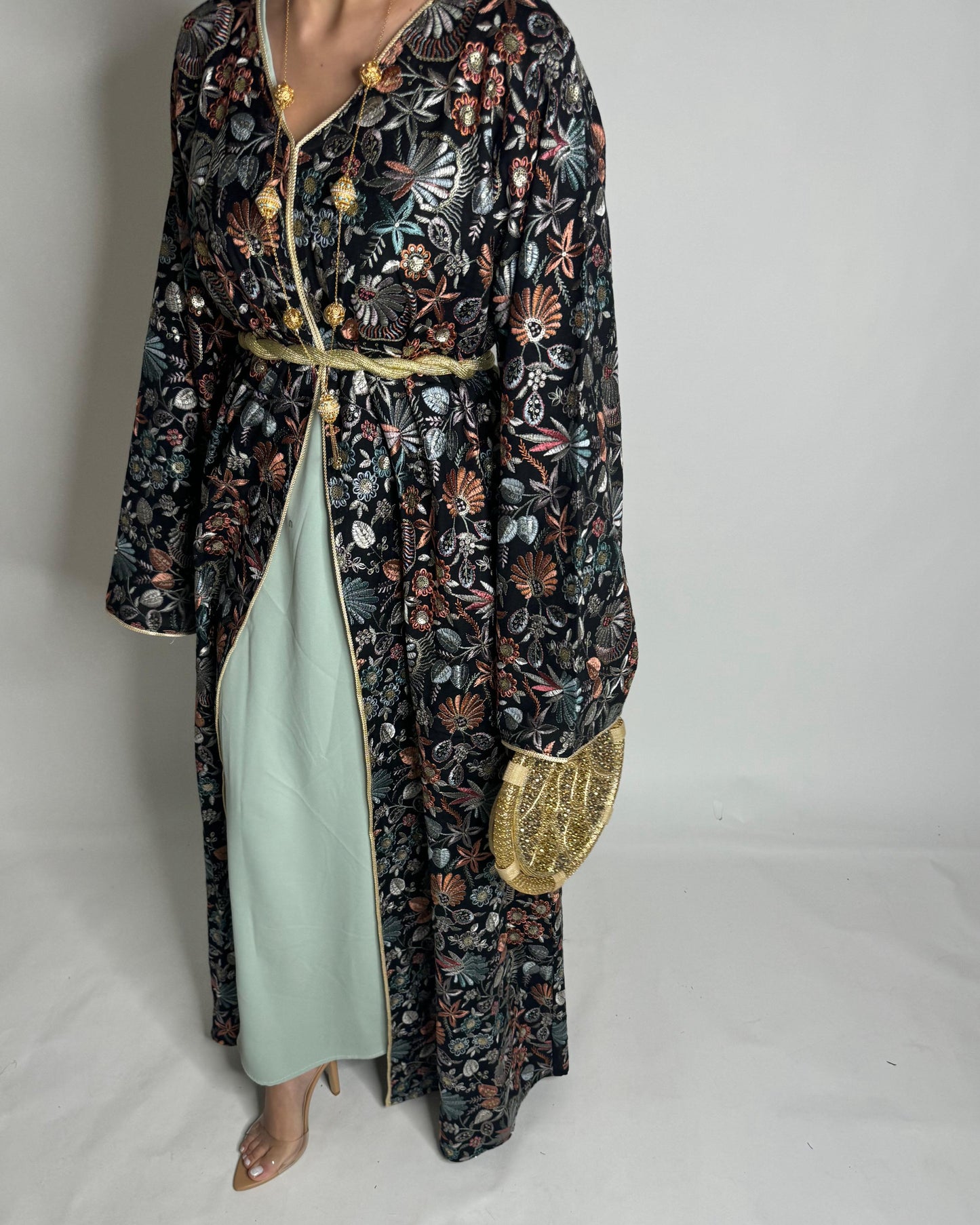 A352 - Ramadan/Eid Embroidered Pattern Jalabiya Set