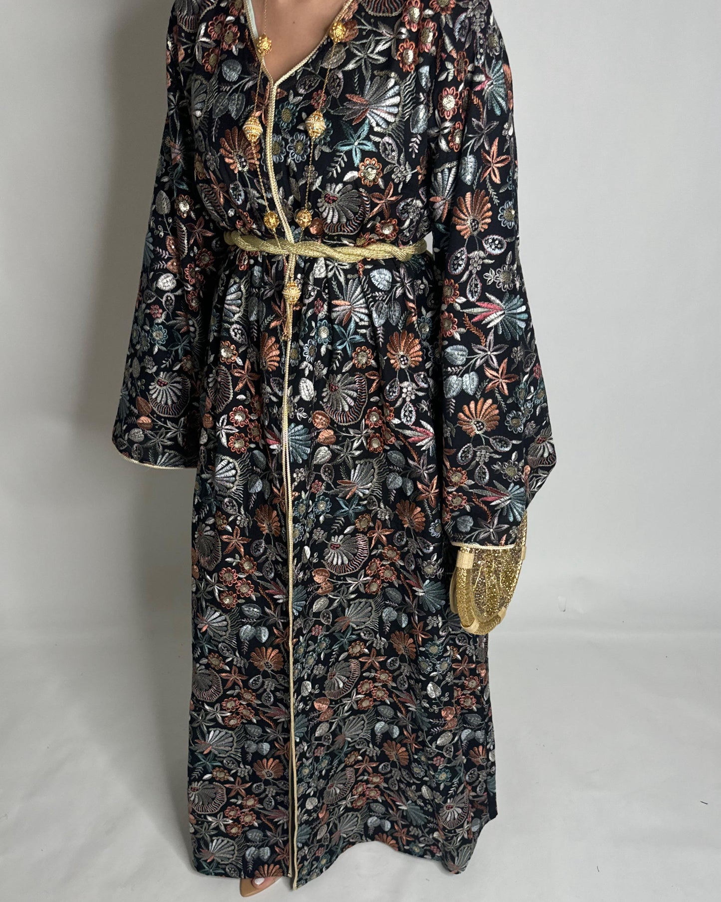 A352 - Ramadan/Eid Embroidered Pattern Jalabiya Set