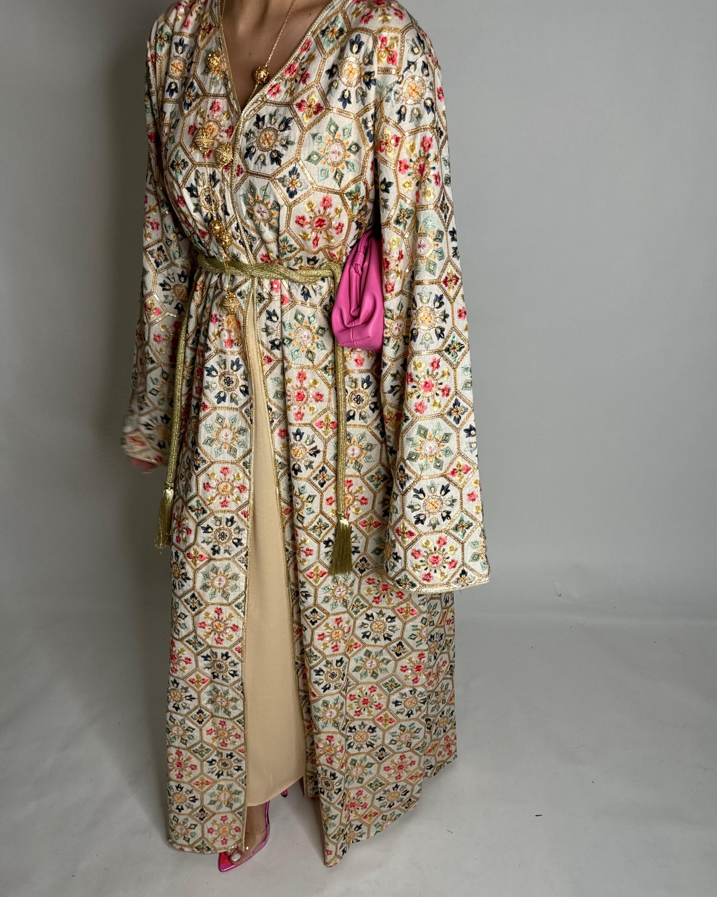 A353 - Ramadan/Eid Embroidered Pattern Jalabiya Set