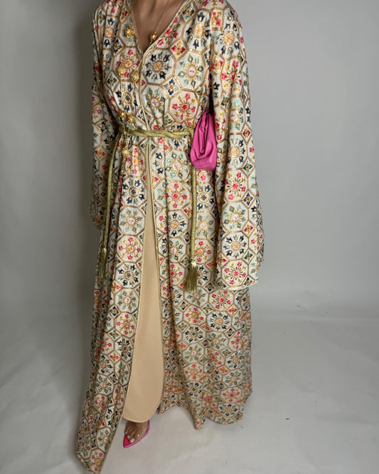 A353 - Ramadan/Eid Embroidered Pattern Jalabiya Set