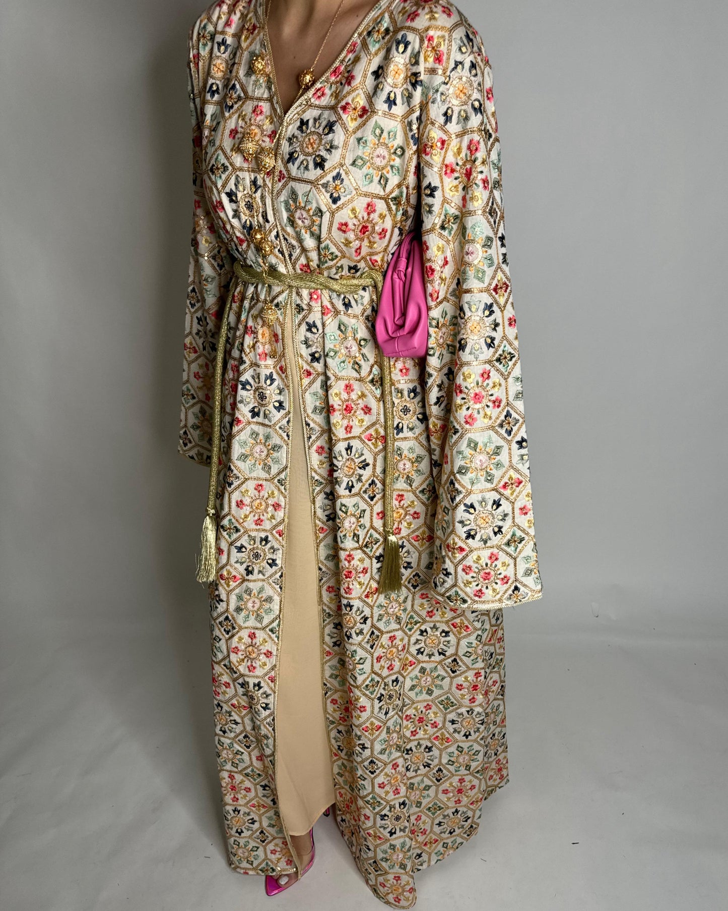 A353 - Ramadan/Eid Embroidered Pattern Jalabiya Set