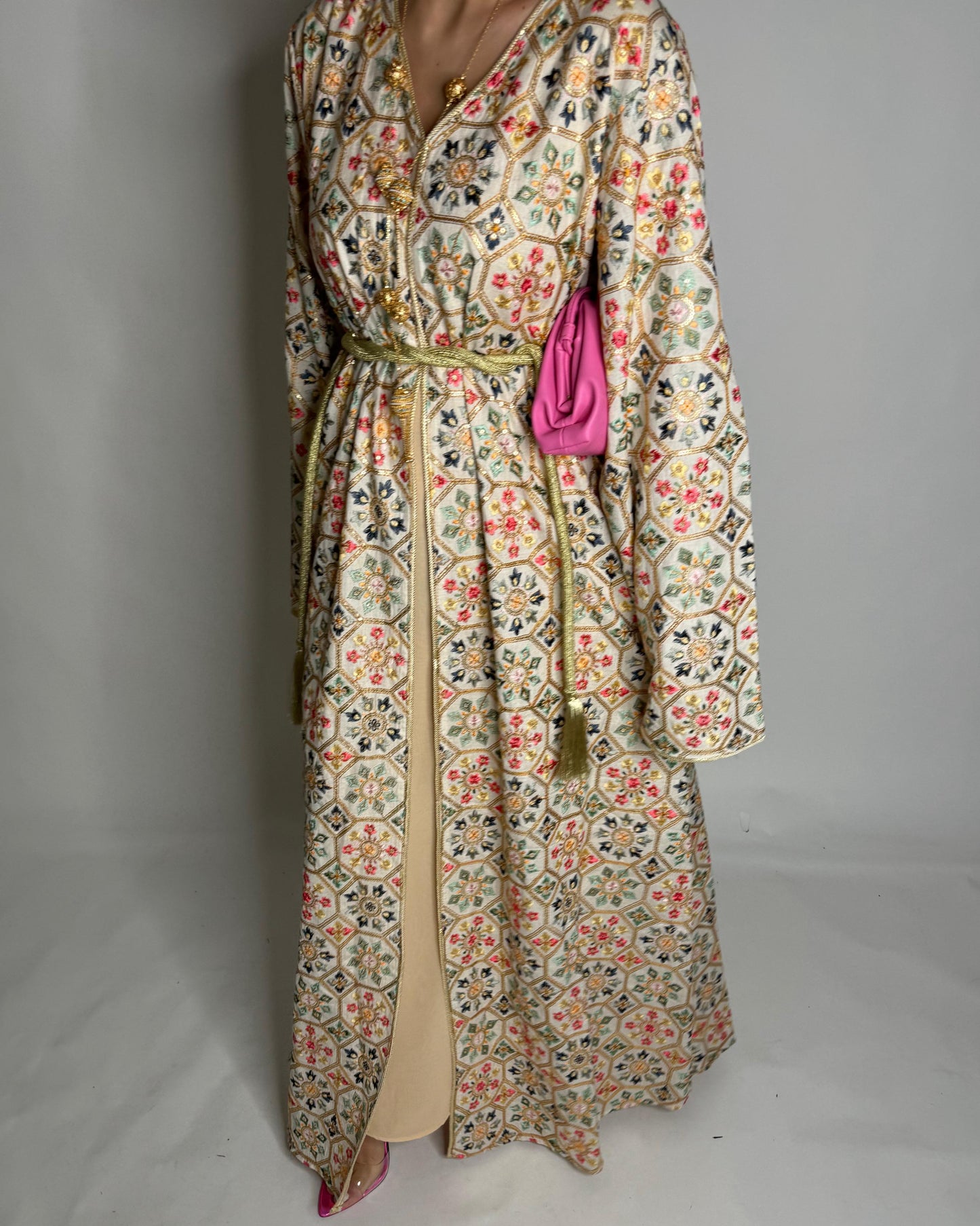 A353 - Ramadan/Eid Embroidered Pattern Jalabiya Set