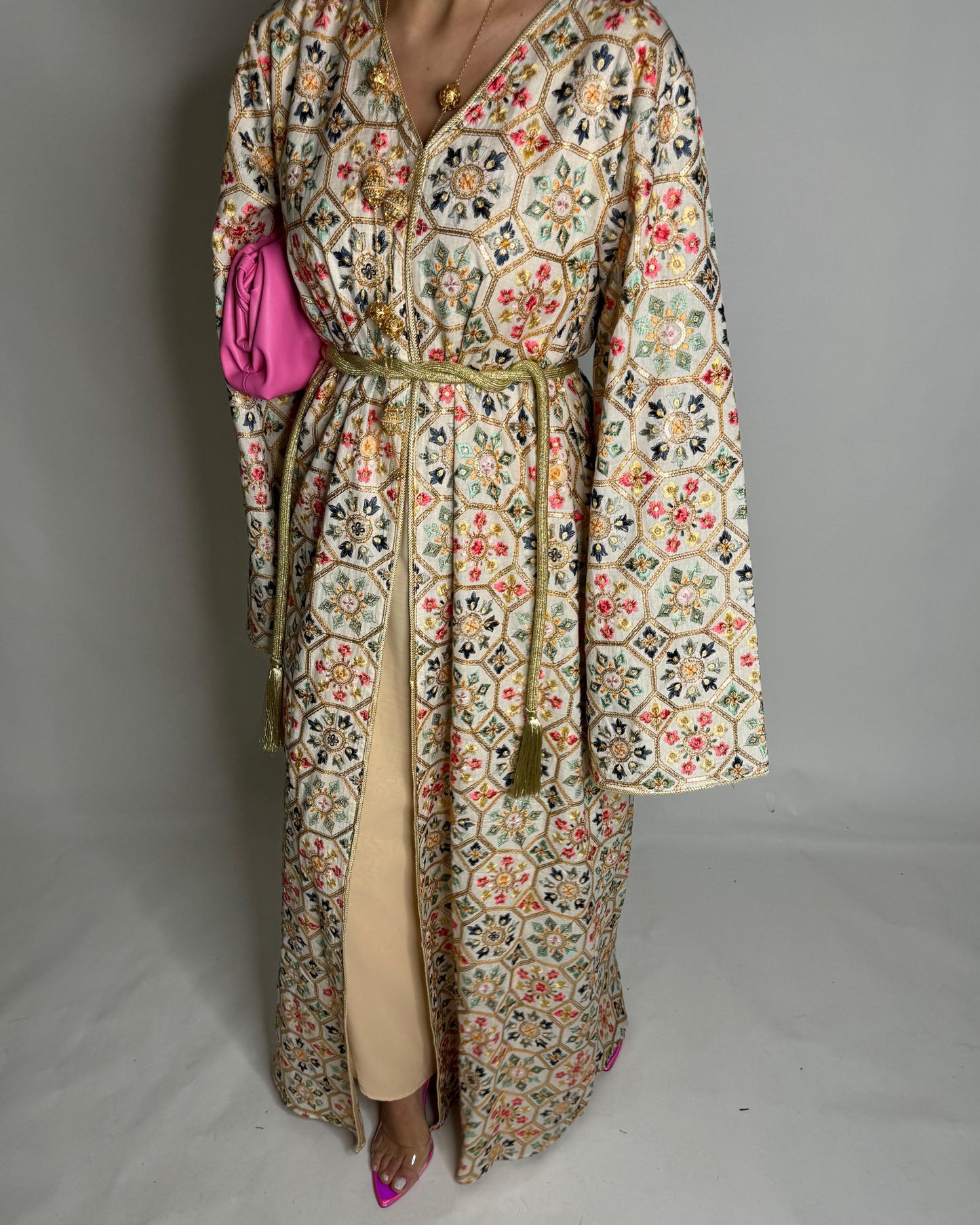 A353 - Ramadan/Eid Embroidered Pattern Jalabiya Set