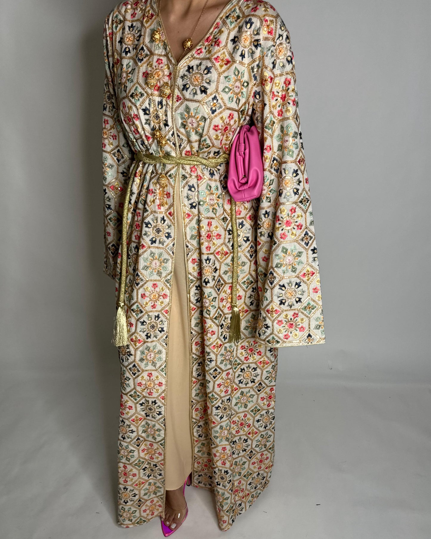 A353 - Ramadan/Eid Embroidered Pattern Jalabiya Set
