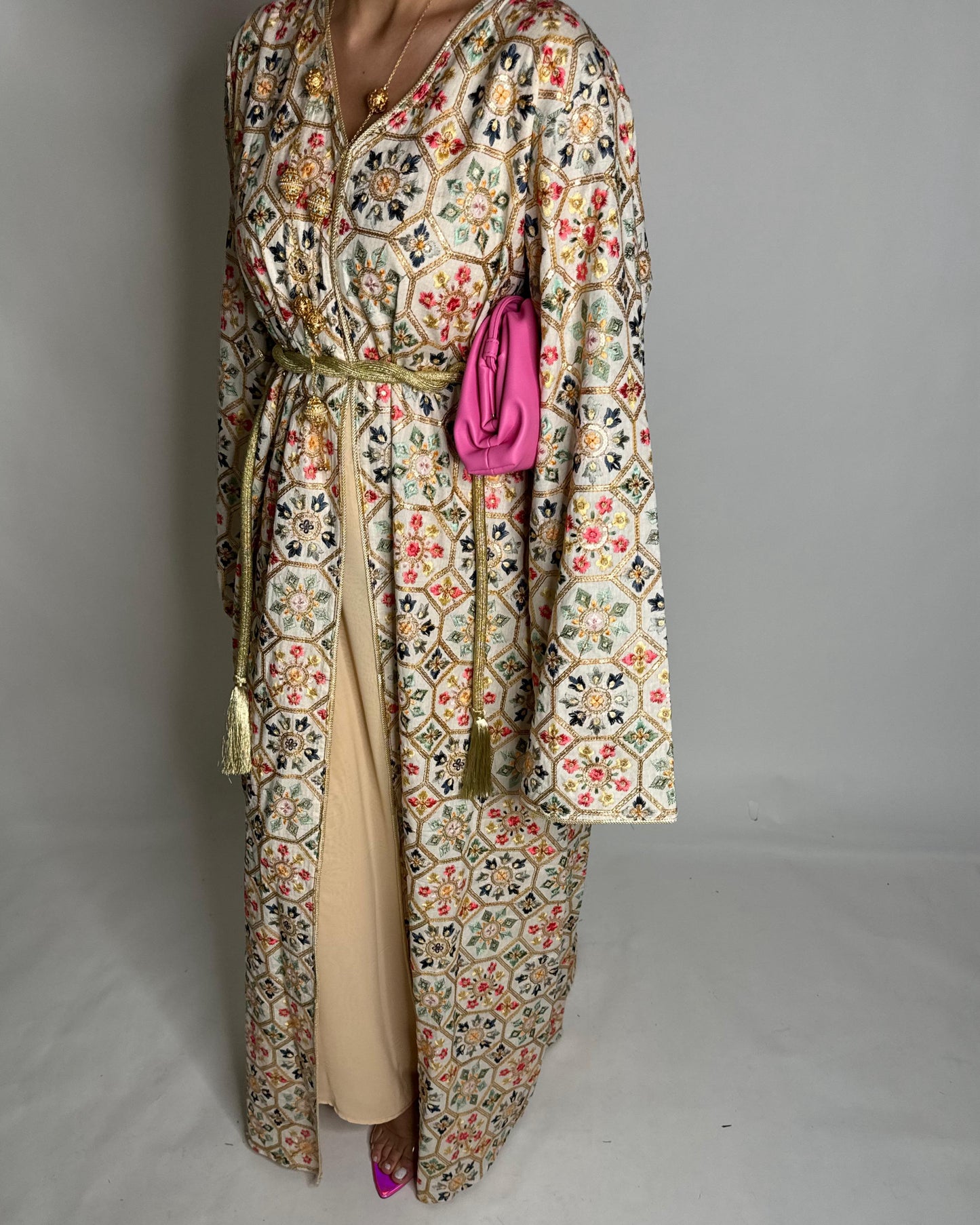 A353 - Ramadan/Eid Embroidered Pattern Jalabiya Set