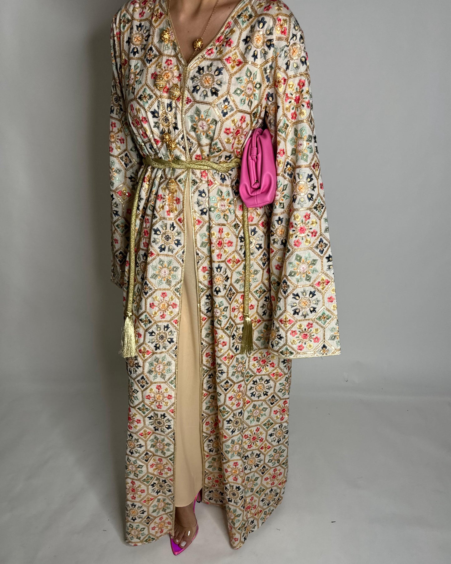 A353 - Ramadan/Eid Embroidered Pattern Jalabiya Set