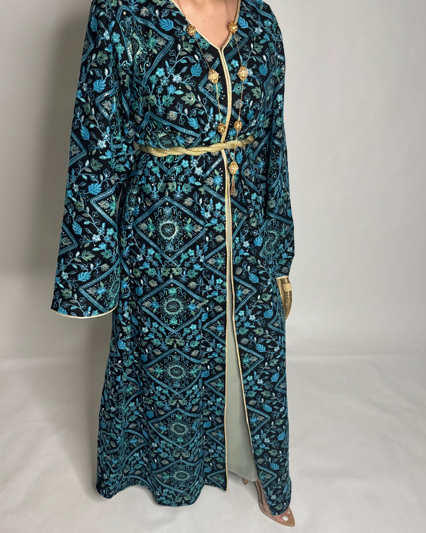 A354- Ramadan/Eid Embroidered Pattern Jalabiya Set