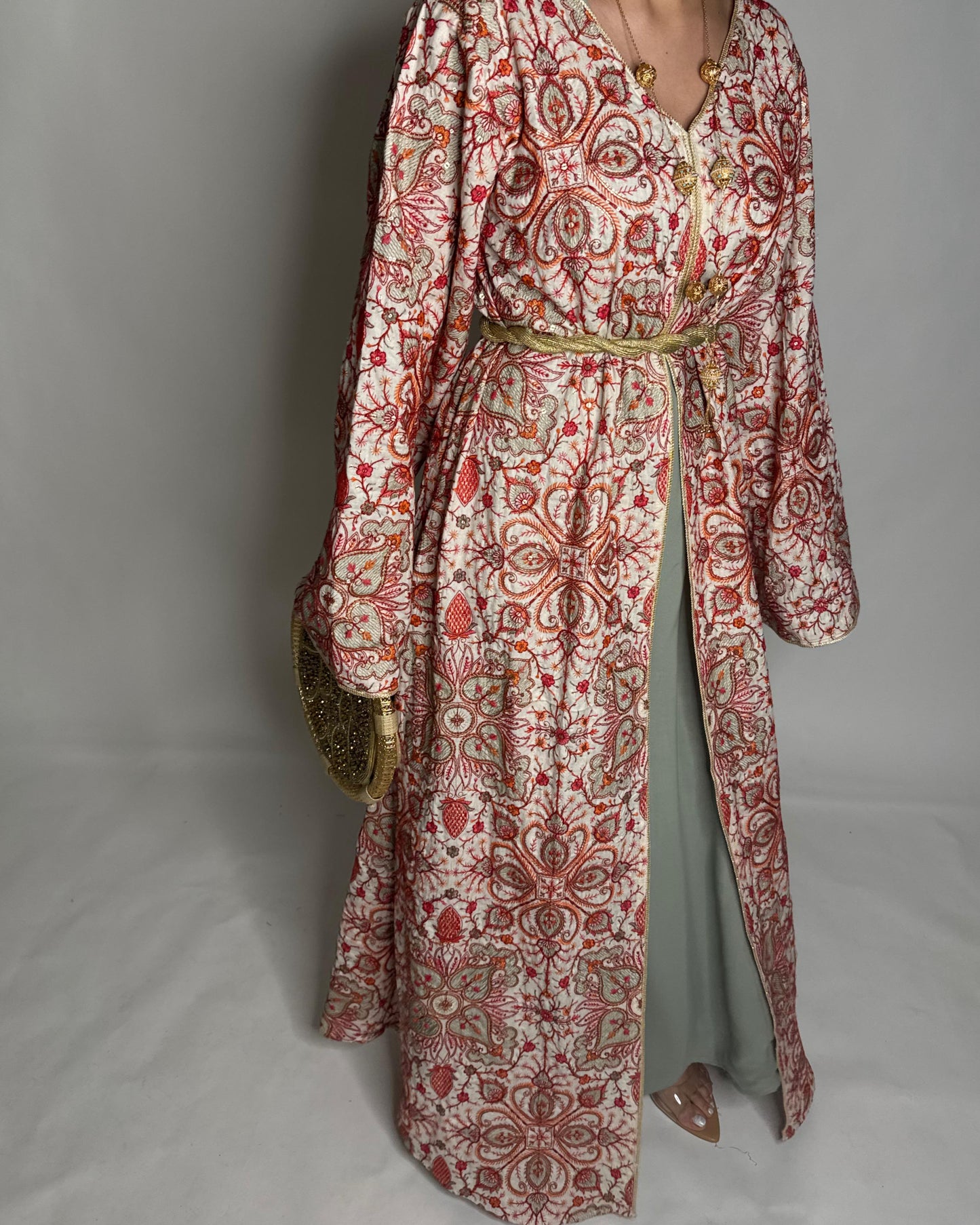 A355- Ramadan/Eid Embroidered Pattern Jalabiya Set