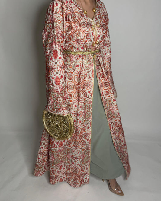 A355- Ramadan/Eid Embroidered Pattern Jalabiya Set