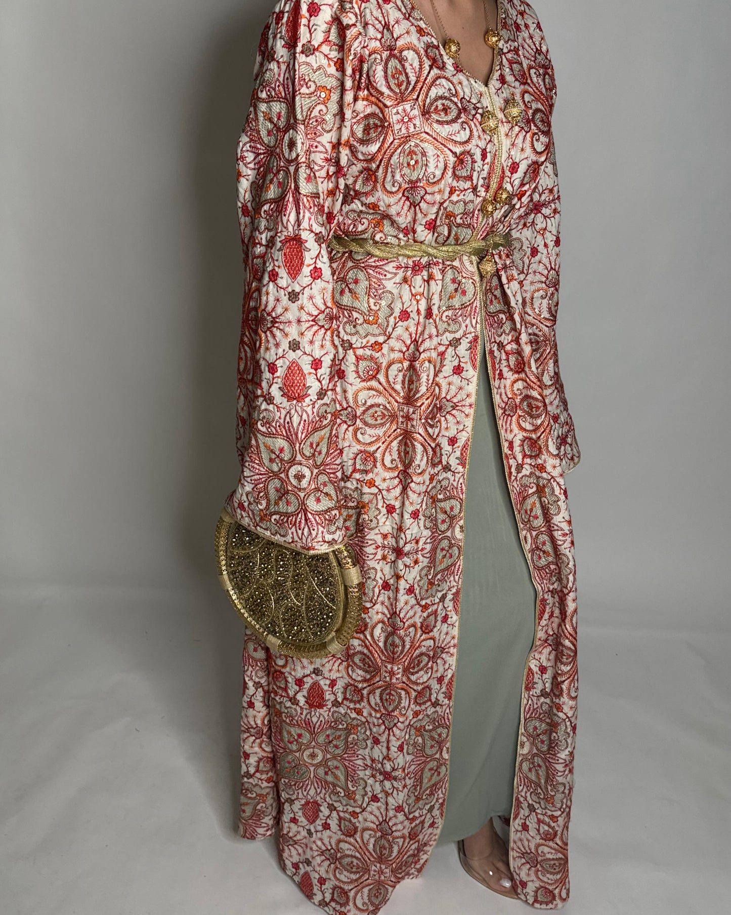 A355- Ramadan/Eid Embroidered Pattern Jalabiya Set