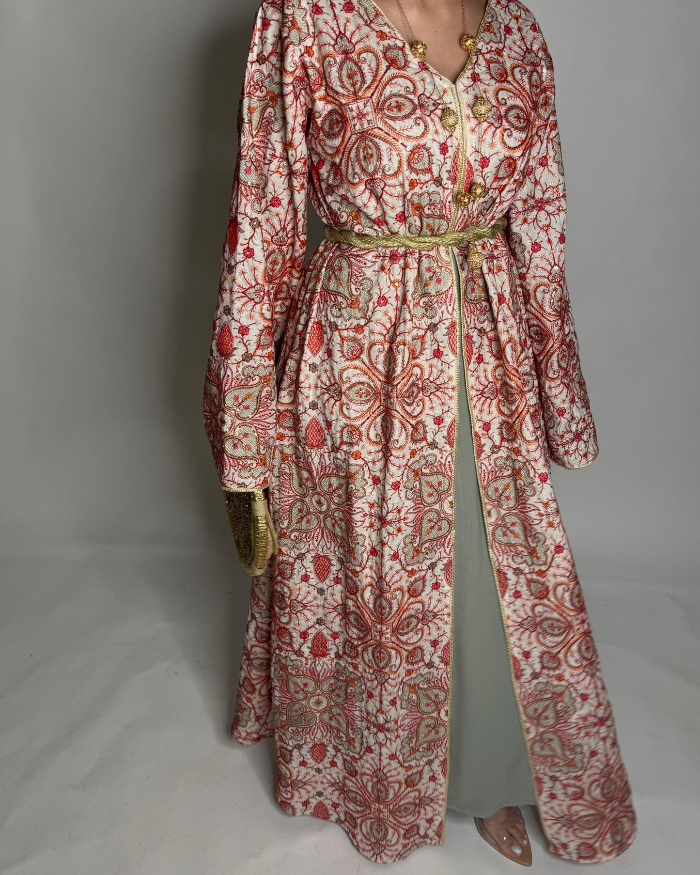 A355- Ramadan/Eid Embroidered Pattern Jalabiya Set