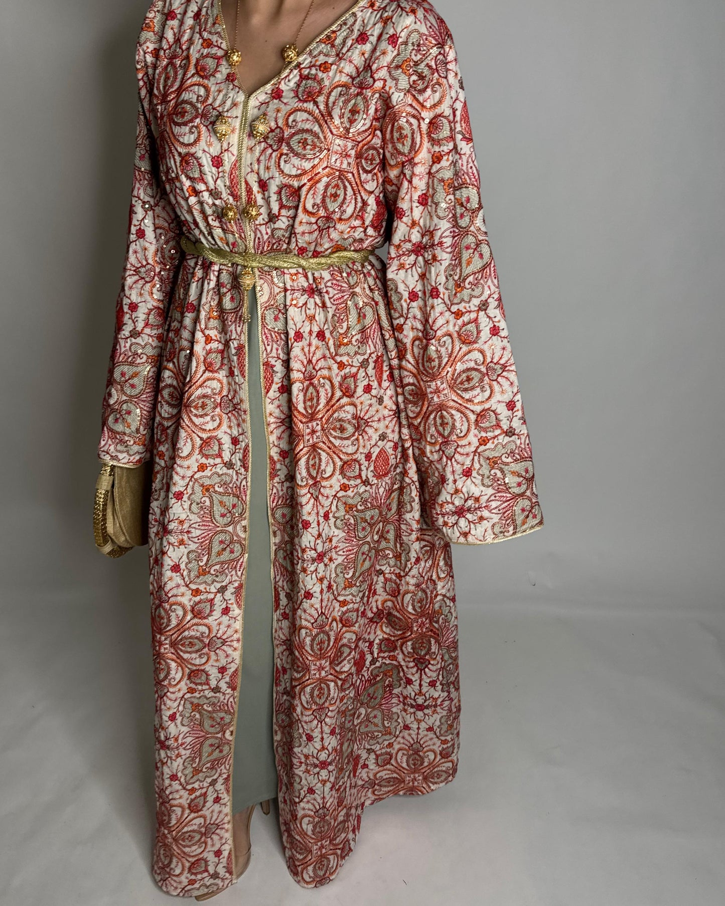 A355- Ramadan/Eid Embroidered Pattern Jalabiya Set