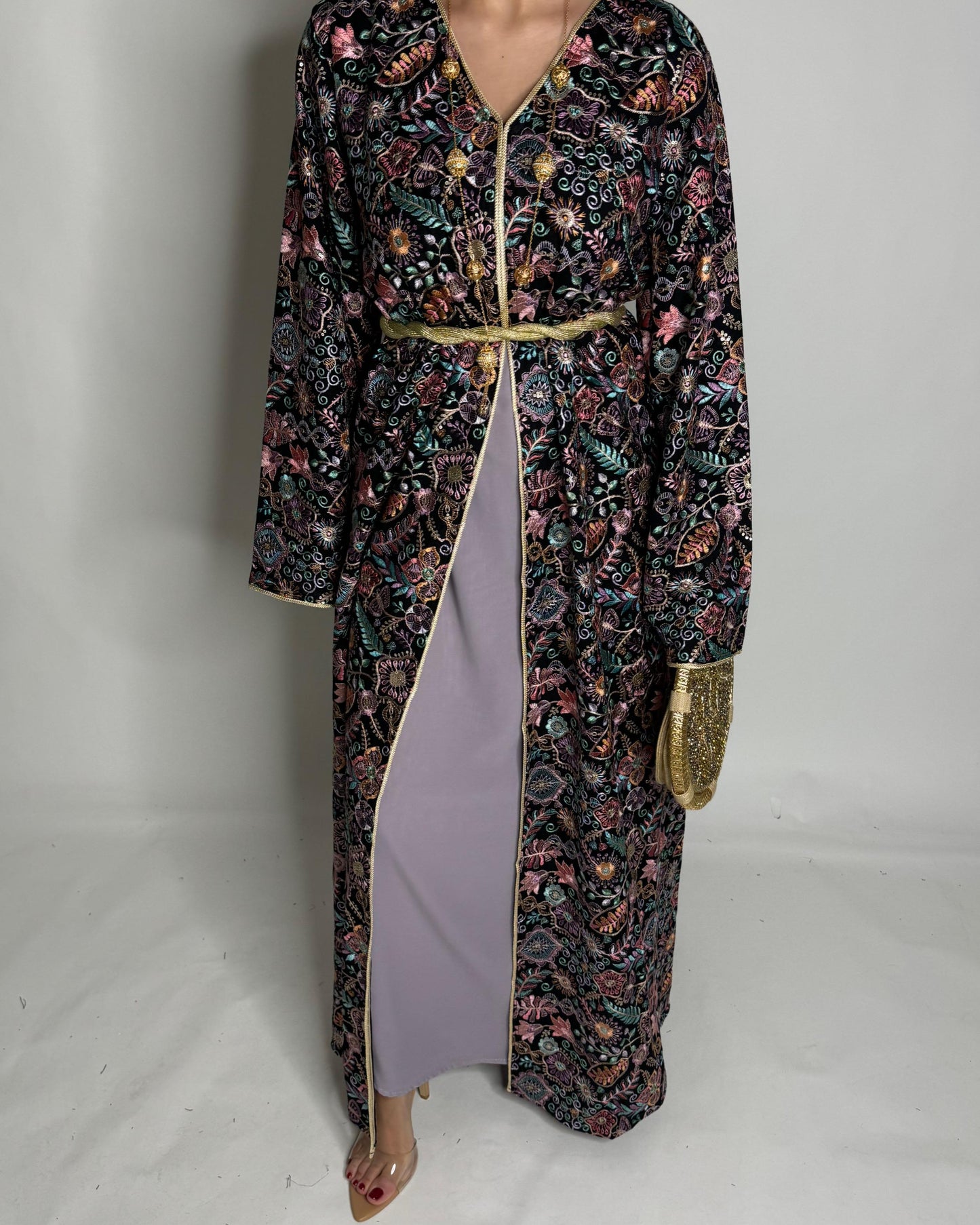 A358- Ramadan/Eid Embroidered Pattern Jalabiya Set