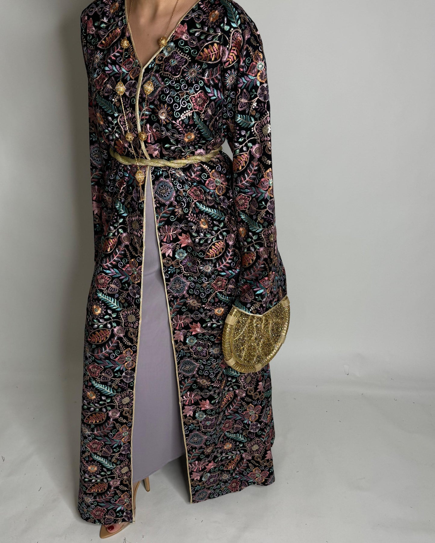 A358- Ramadan/Eid Embroidered Pattern Jalabiya Set