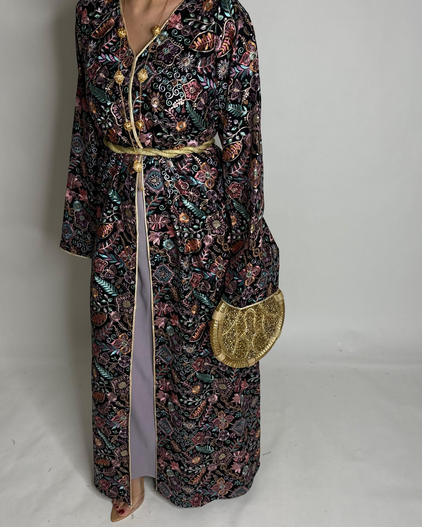 A358- Ramadan/Eid Embroidered Pattern Jalabiya Set
