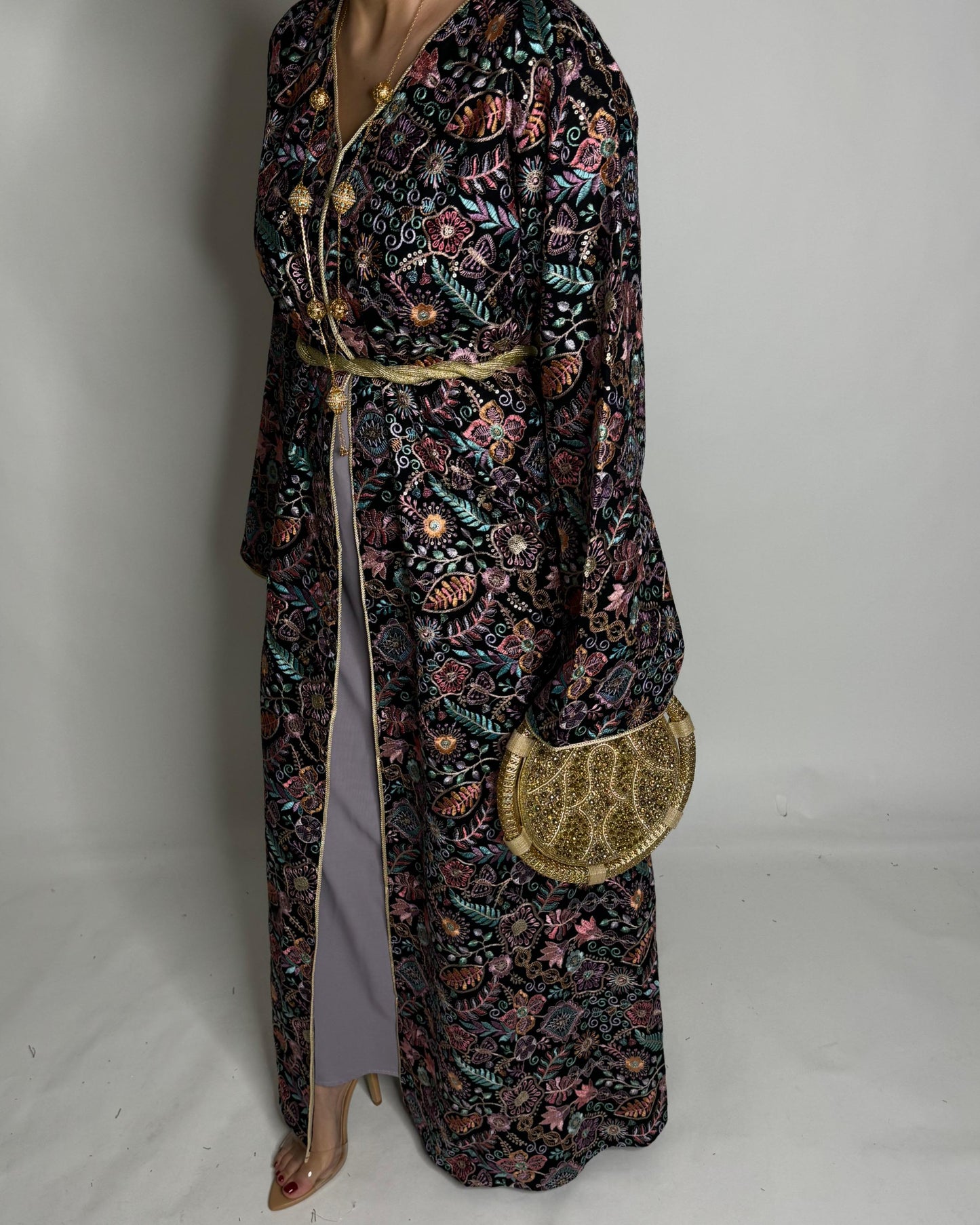 A358- Ramadan/Eid Embroidered Pattern Jalabiya Set