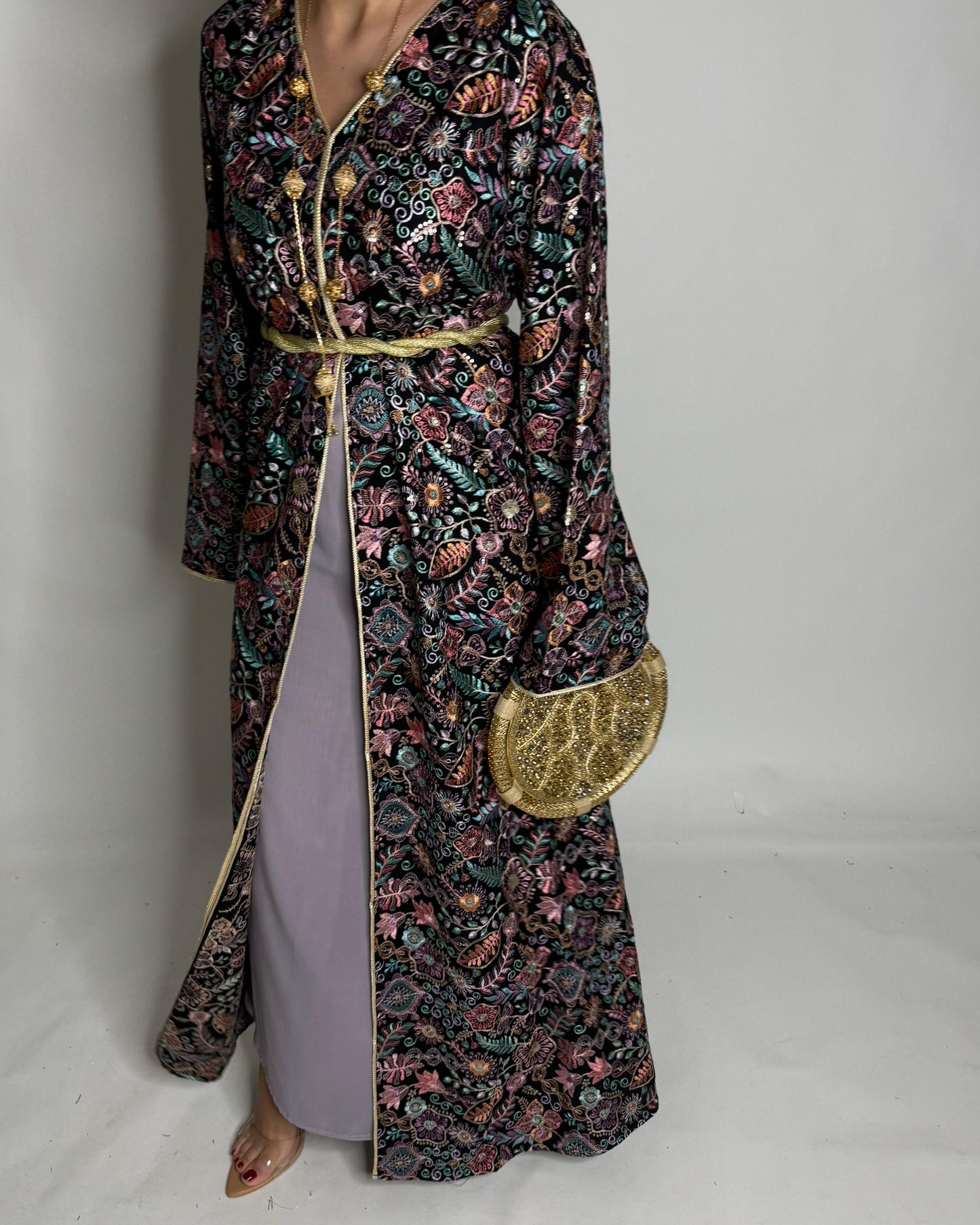 A358- Ramadan/Eid Embroidered Pattern Jalabiya Set