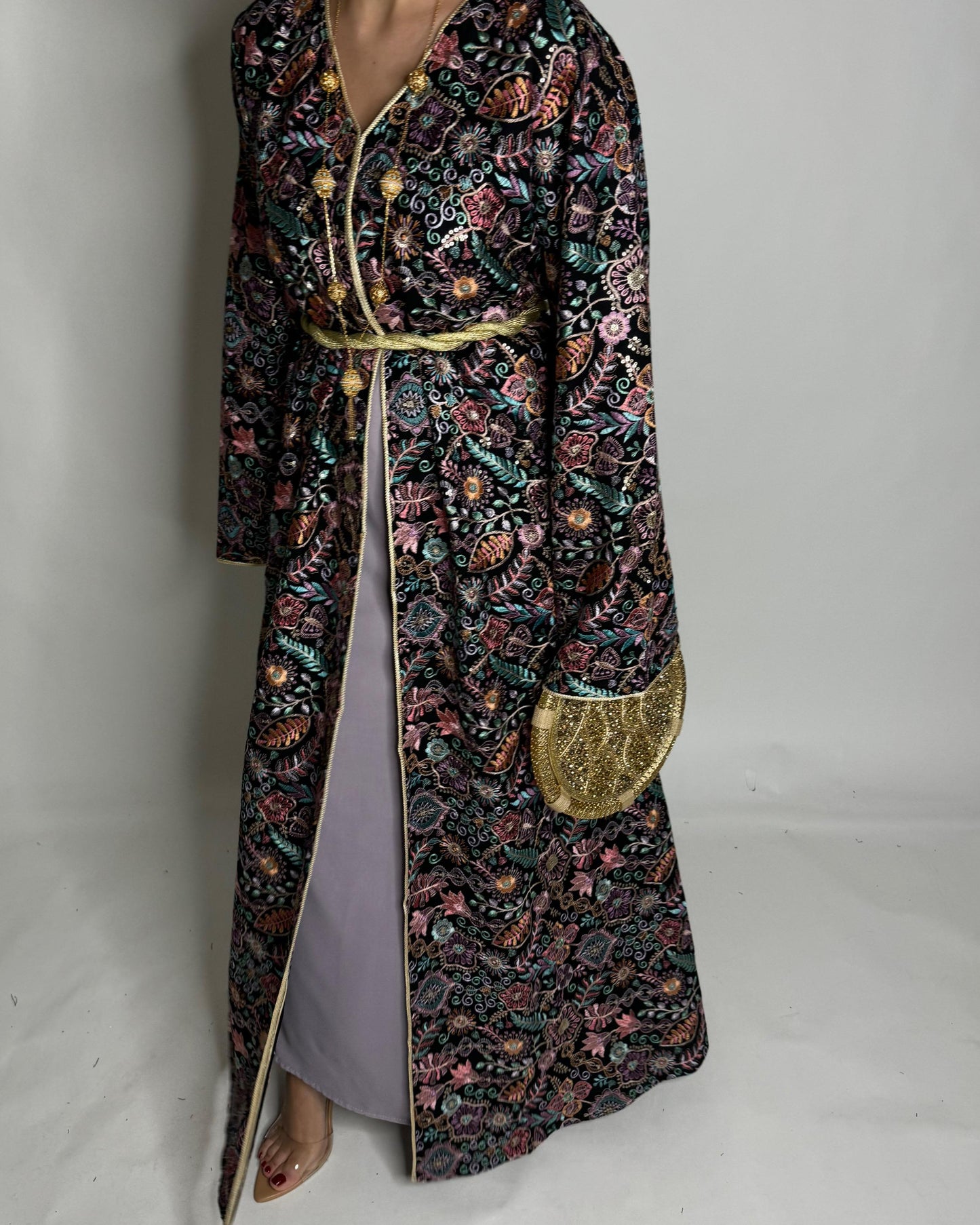 A358- Ramadan/Eid Embroidered Pattern Jalabiya Set