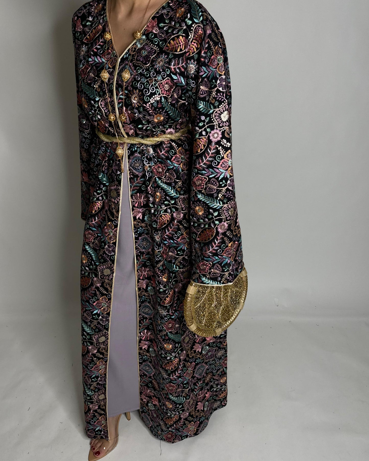 A358- Ramadan/Eid Embroidered Pattern Jalabiya Set
