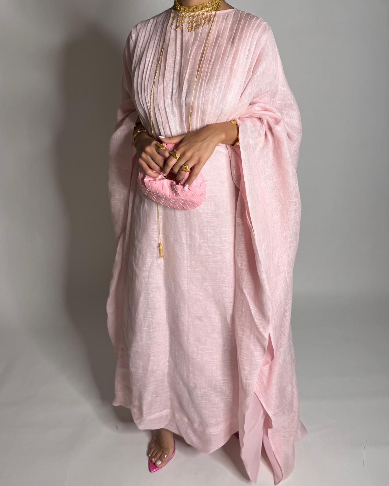 A542 - Baby Pink Occasion Jalabiya (READY TO SHIP)