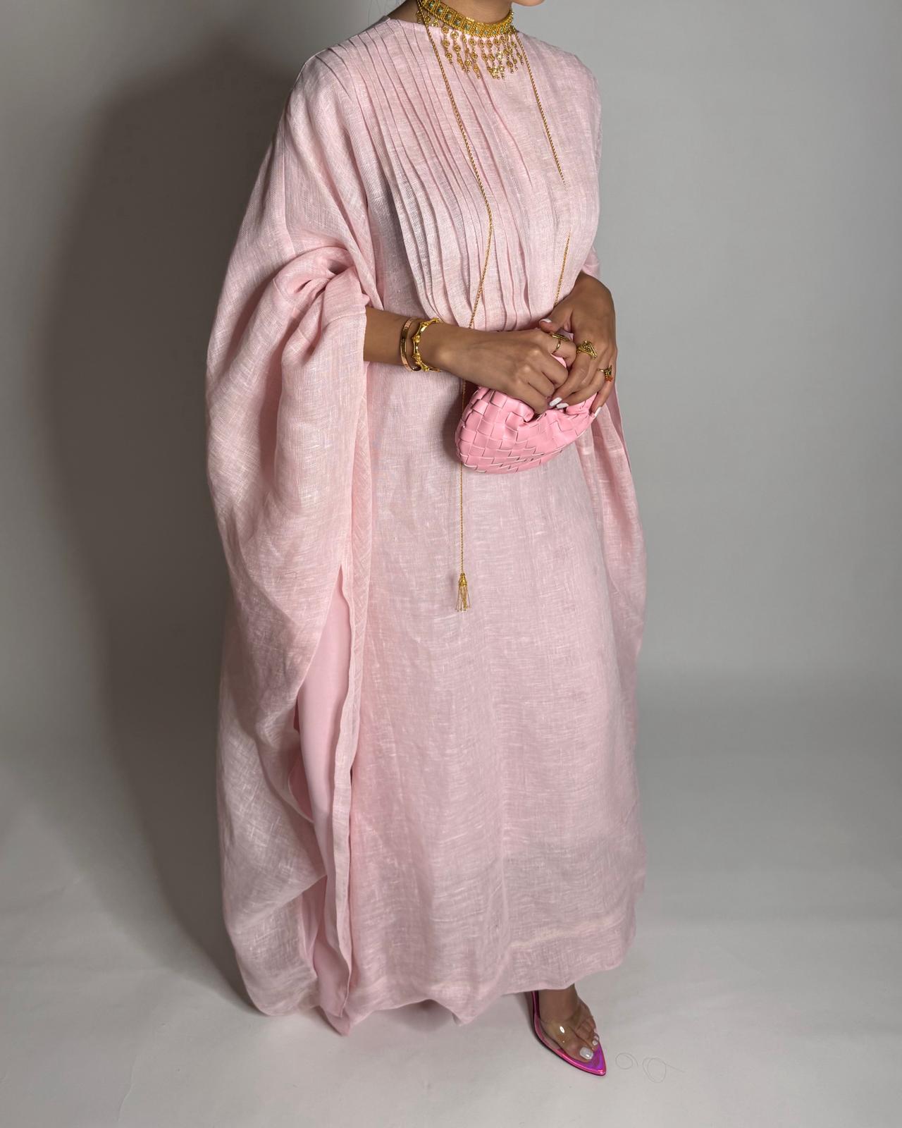 A542 - Baby Pink Occasion Jalabiya (READY TO SHIP)