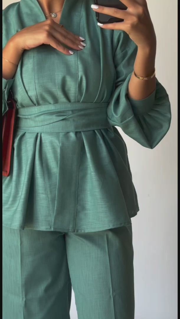 A193 - Blue Summer Linen Set